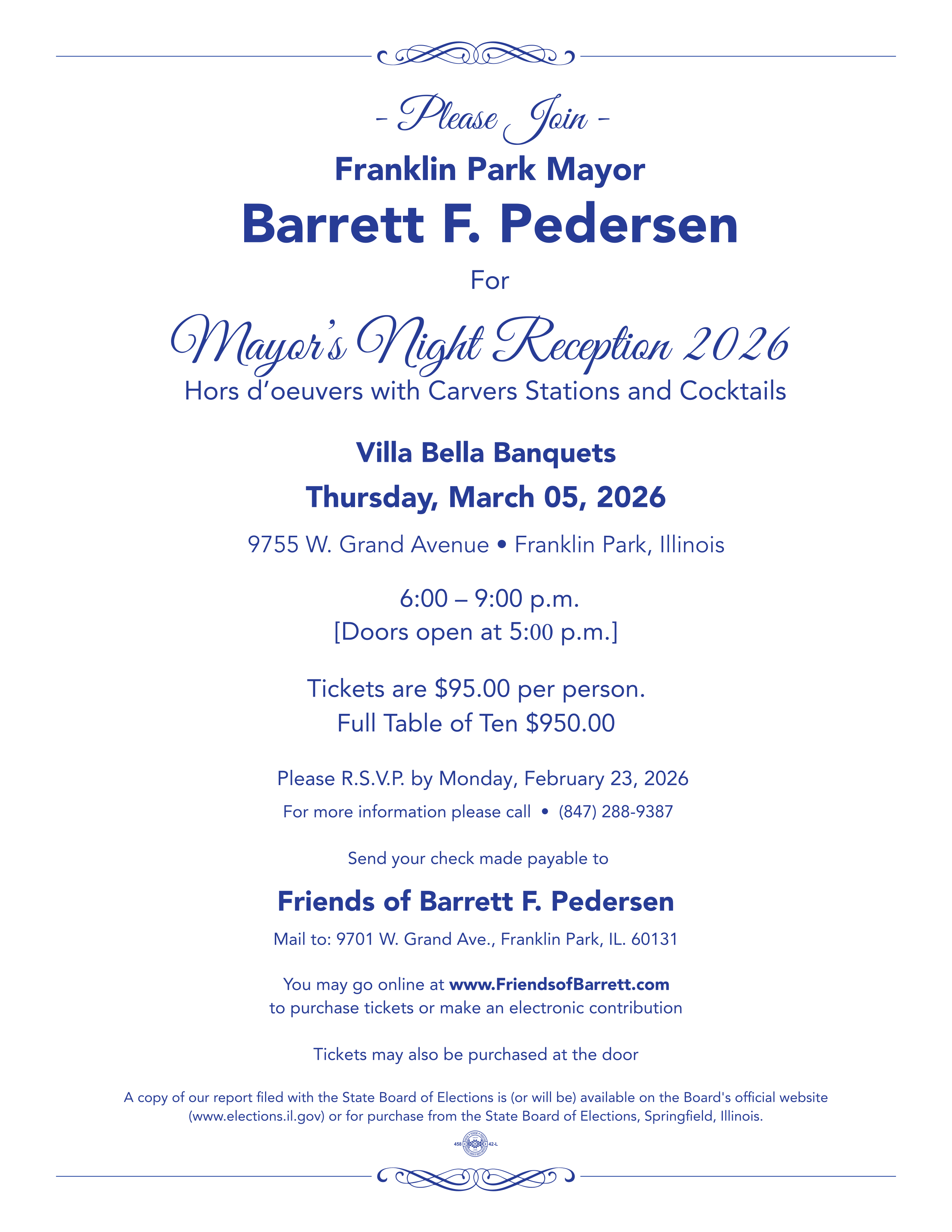 2026 Mayor's Night Invitation
